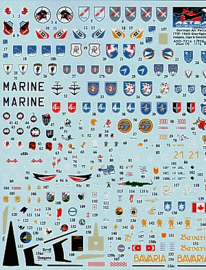 Astra Decals ASD7216 1:72 German Lockheed F-104G Starfighter Decals
