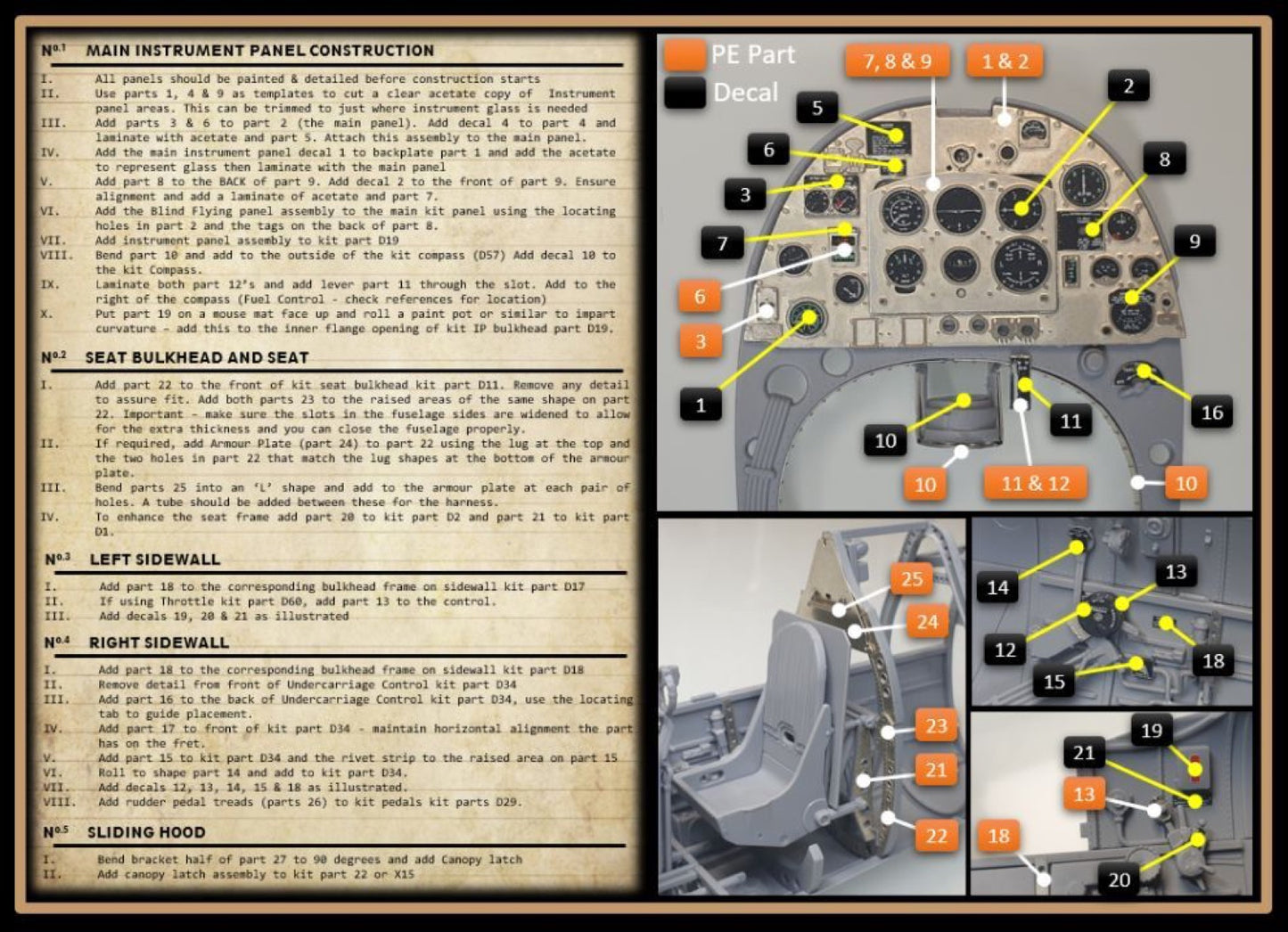 Airscale ASPE24MK1X 1:24 Supermarine Spitfire Mk.lXc Cockpit upgrade set