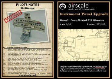 Airscale ASPE32LIB 1:32 B-24D/J Liberator Nickel Silver Instrument Panel