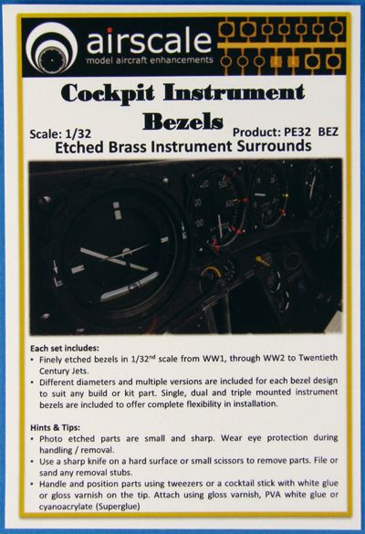 Airscale ASPE32BEZ 1:32 Instrument Bezels