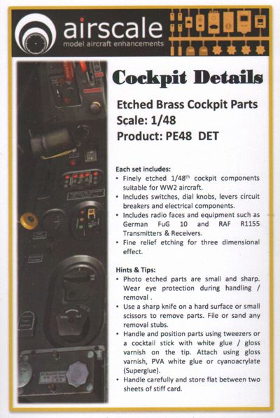 Airscale ASPE48DET 1:48 Cockpit Details