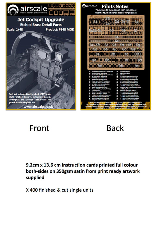 Airscale ASPE48MOD 1:48 US/EU Modern Glass Cockpit Details