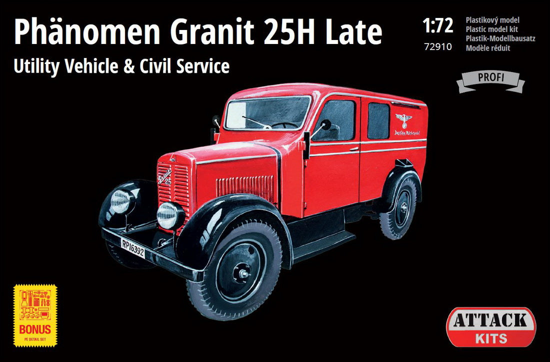 Attack Kits ATK72910 1:72 Phanomen Granit 25H Late Utility Civil, Reichpost, Cz