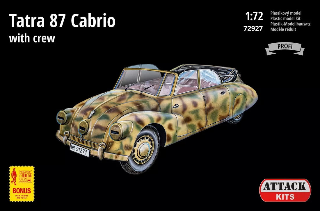 Attack Kits ATK72927 1:72 Tatra 87 Cabrio with crew incl