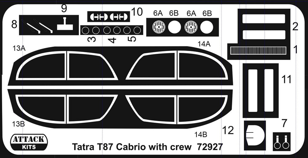 Attack Kits ATK72927 1:72 Tatra 87 Cabrio with crew incl