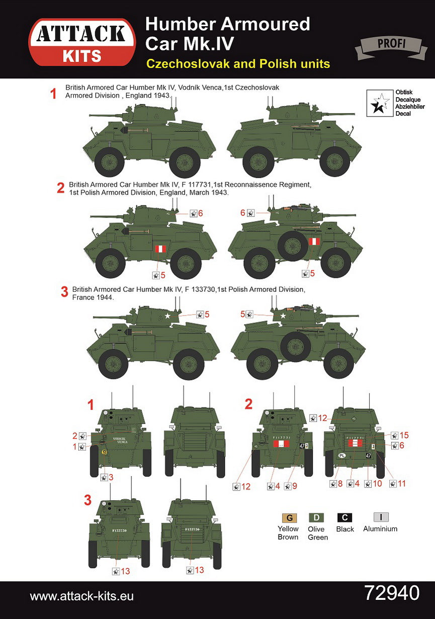 Attack Kits ATK72940 1:72 Humber Armoured Car Mk.IV