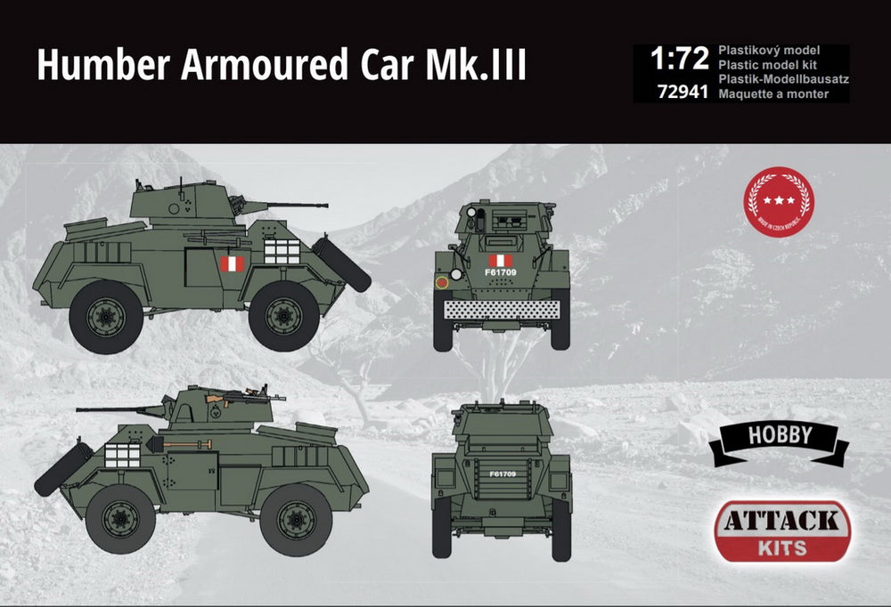 Attack Kits ATK72941 1:72 Humber Armoured Car Mk.III Hobby Line plastic parts
