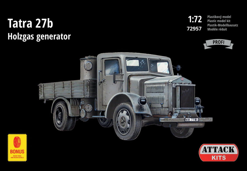 Attack Kits ATK72957 1:72 Tatra T27b Holzgas Generator Profi Line