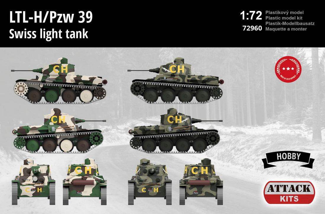 Attack Kits ATK72960 1:72 LTL-H/Pzw.39 Swiss Light Tank