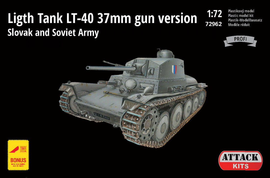 Attack Kits ATK72962 1:72 LT-40 Light Tank w.37mm Gun Profi Line