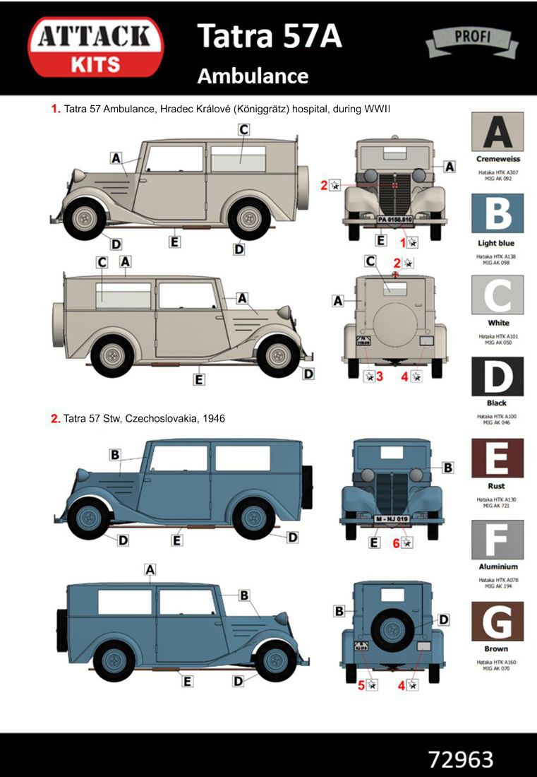 Attack Kits ATK72963 1:72 Tatra T57A Ambulance WWII