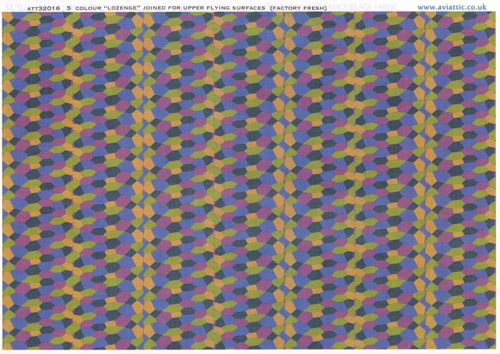 Aviattic ATT32016 1:32 5 colour 'lozenge' joined for upper flying surfaces