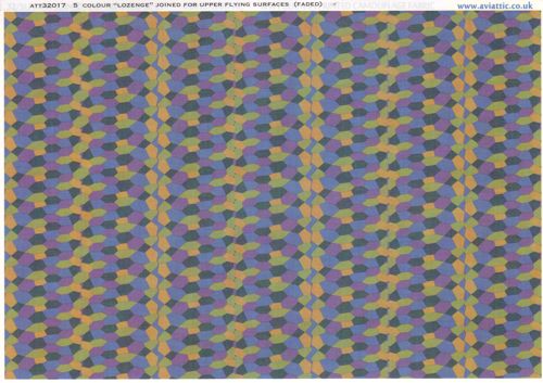 Aviattic ATT32017 1:32 5 colour 'lozenge' joined for upper flying surfaces