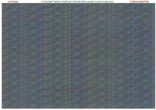 Aviattic ATT32103 1:32 5 colour 'night lozenge' joined for lower flying surfaces
