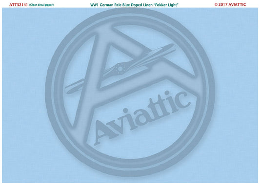 Aviattic ATT32141 1:32 WWI German pale blue doped linen 'Fokker Light'