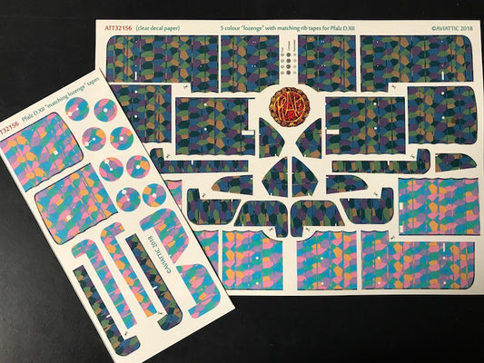 Aviattic ATT32156 1:32 Pfalz D.XII 5 Colour Lozenge Decals