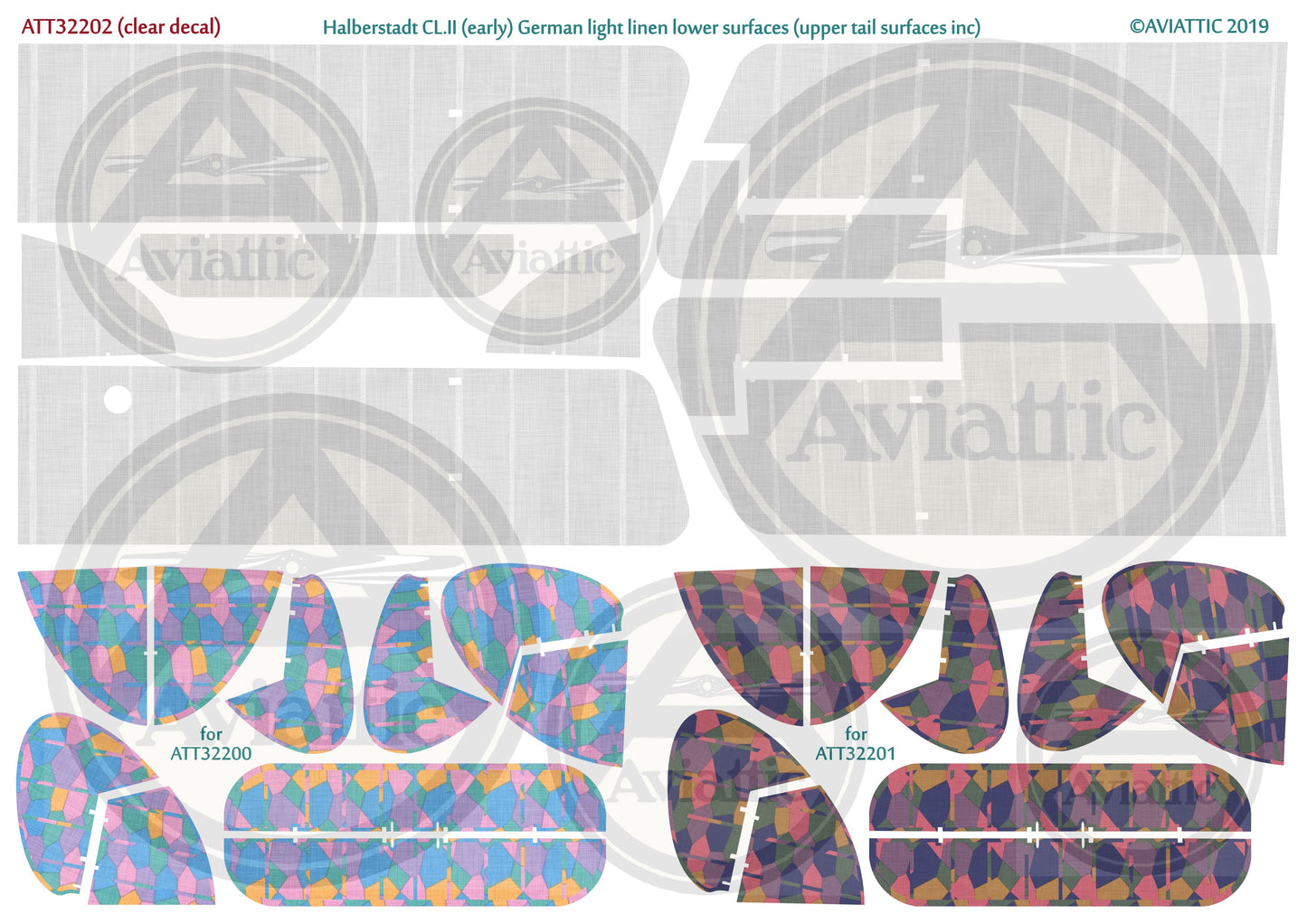 Aviattic ATT32202 1:32 Halberstadt CL.II German linen lower surfaces
