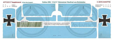 Aviattic ATT32217 1:32 Fokker Dr.I Triplane 114/17  Manfred von Richthofen