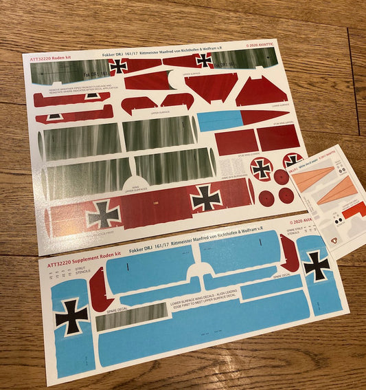 Aviattic ATT32220 1:32 Fokker Dr.I Richthofen & Ltn Decals