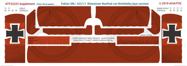 Aviattic ATT32225 1:32 Fokker Dr.I Triplane 425/17  Manfred von Richthofen