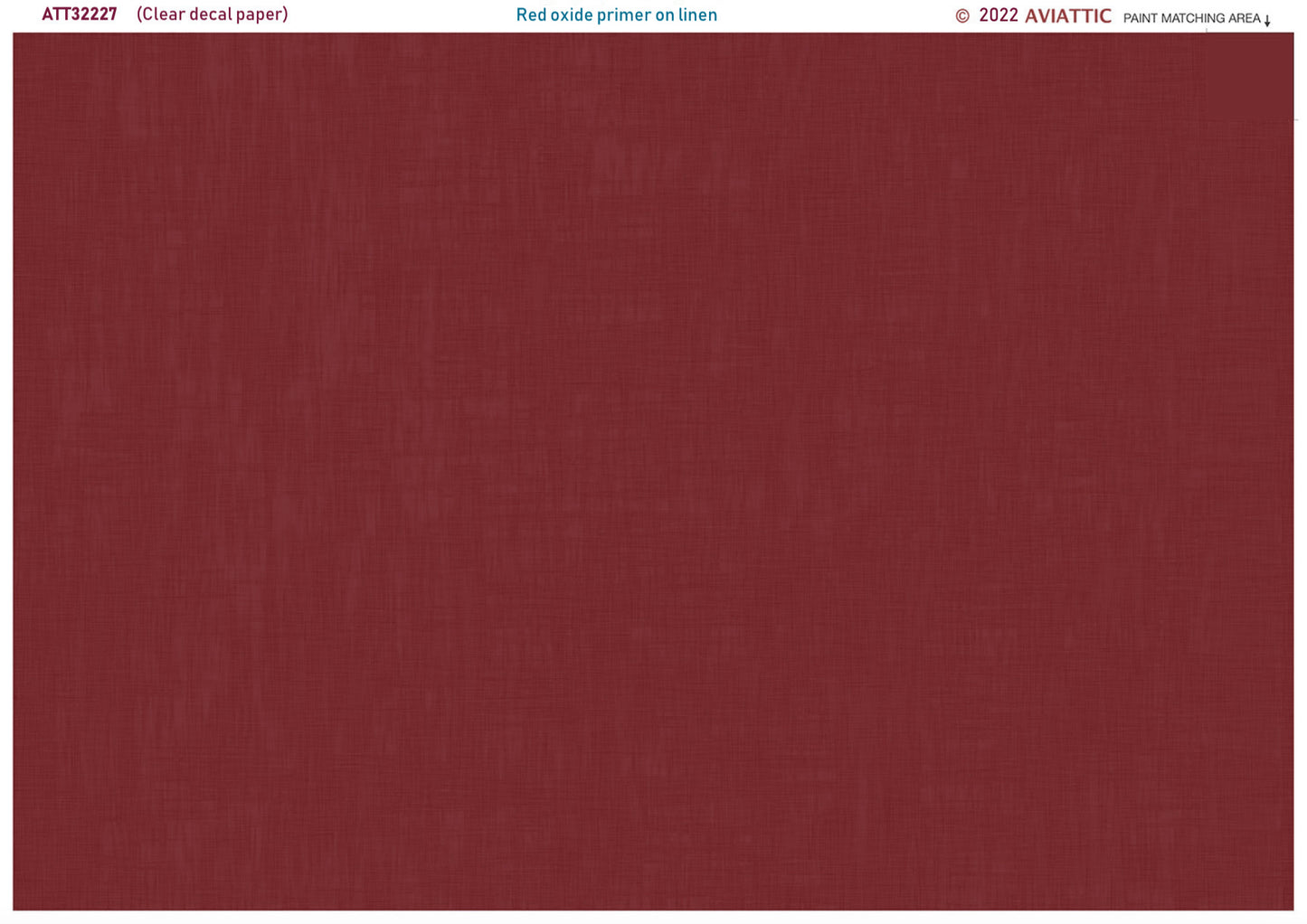 Aviattic ATT32227 1:32 Red Oxide Primer on Linen Decals