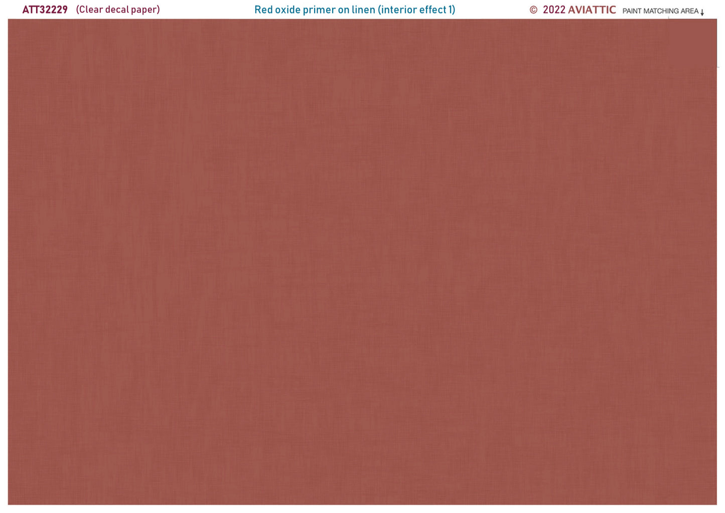 Aviattic ATT32229 1:32 Red Oxide Primer on Linen Decals