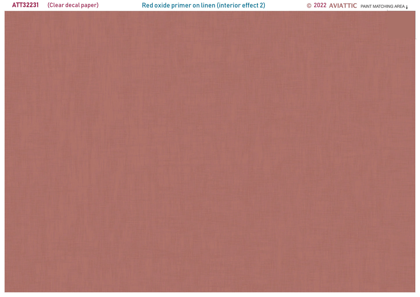 Aviattic ATT32231 1:32 Red Oxide Primer on Linen Decals Effect 2