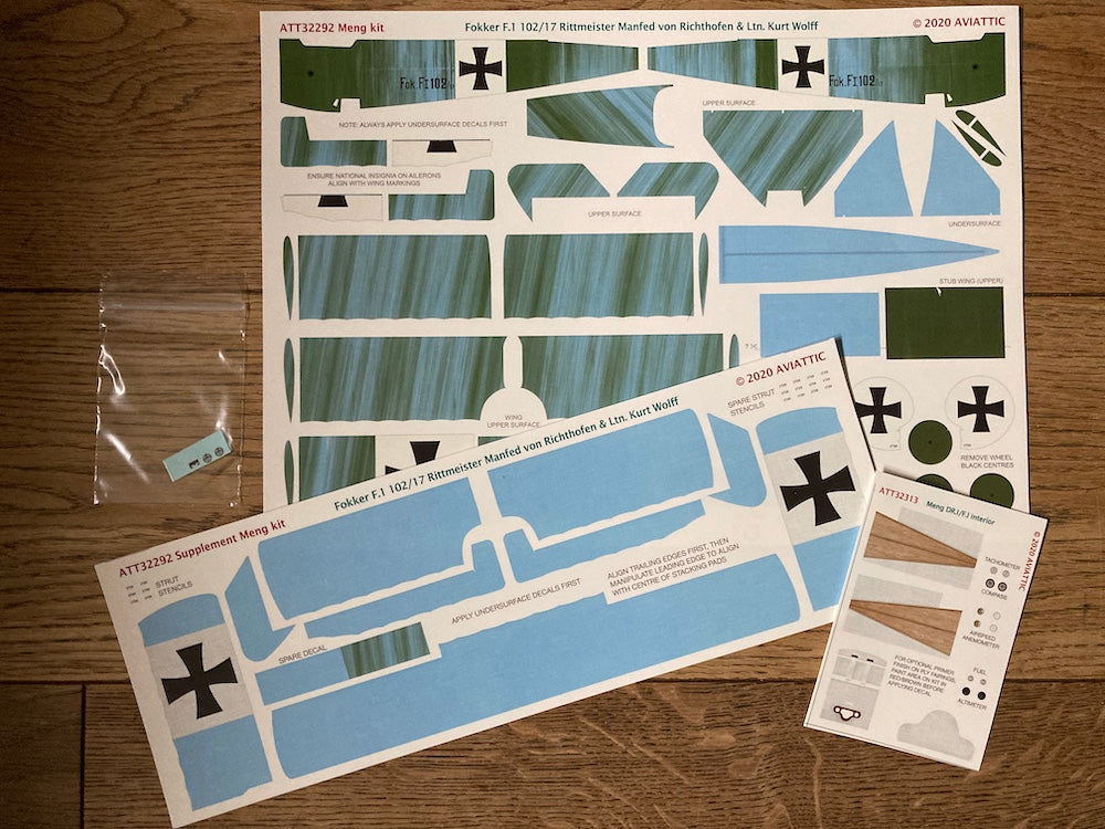 Aviattic ATT32292 1:32 Fokker F.I 102/17  Manfred von Richthofen & Ltn