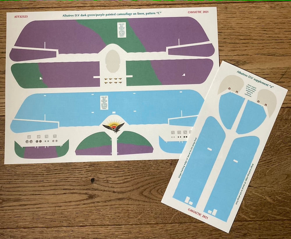 Aviattic ATT32323 1:32 Albatros D.V Green/Purple Camouflage E