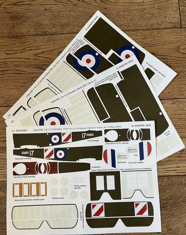 Aviattic ATT32369 1:32 Sopwith 1 1/2 Strutter 9739 Dalison/Fraser No.3 Wing RNAS