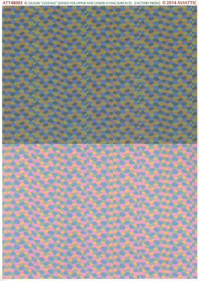 Aviattic ATT48003 1:48 4 colour lozenge joined for upper & lower flying surfaces