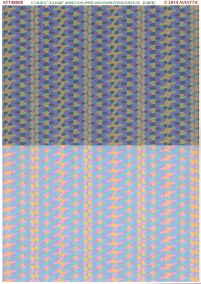 Aviattic ATT48008 1:48 5 colour lozenge joined for upper & lower flying surfaces