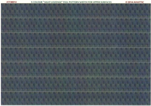 Aviattic ATT48014 1:48 5 colour 'night lozenge' full width for upper surfaces