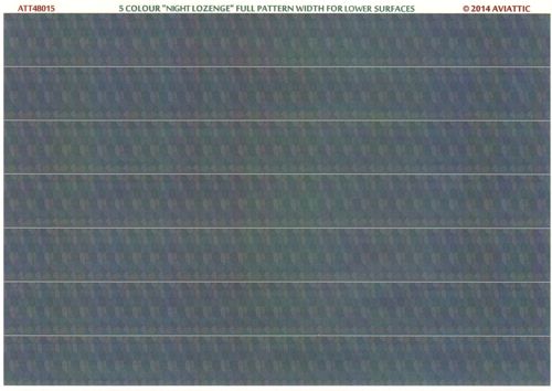 Aviattic ATT48015 1:48 5 colour 'night lozenge' full width for lower surfaces