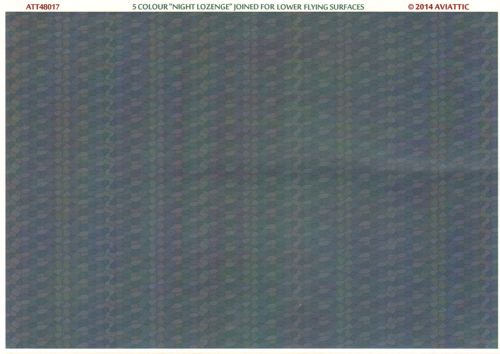 Aviattic ATT48017 1:48 5 colour 'night lozenge' joined for lower flying surfaces