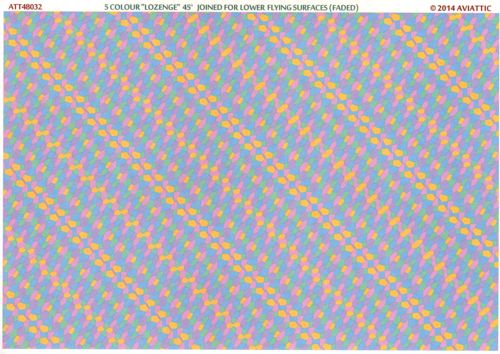 Aviattic ATT48032 1:48 5 colour 'lozenge' 45° joined for lower flying surfaces