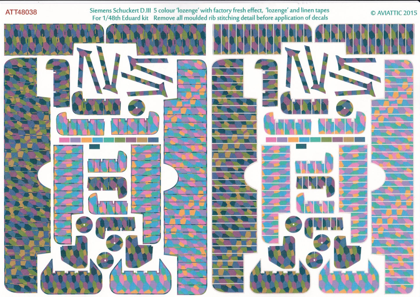 Aviattic ATT48038 1:48 Siemens-Schuckert D.III 5 Colour Lozenge