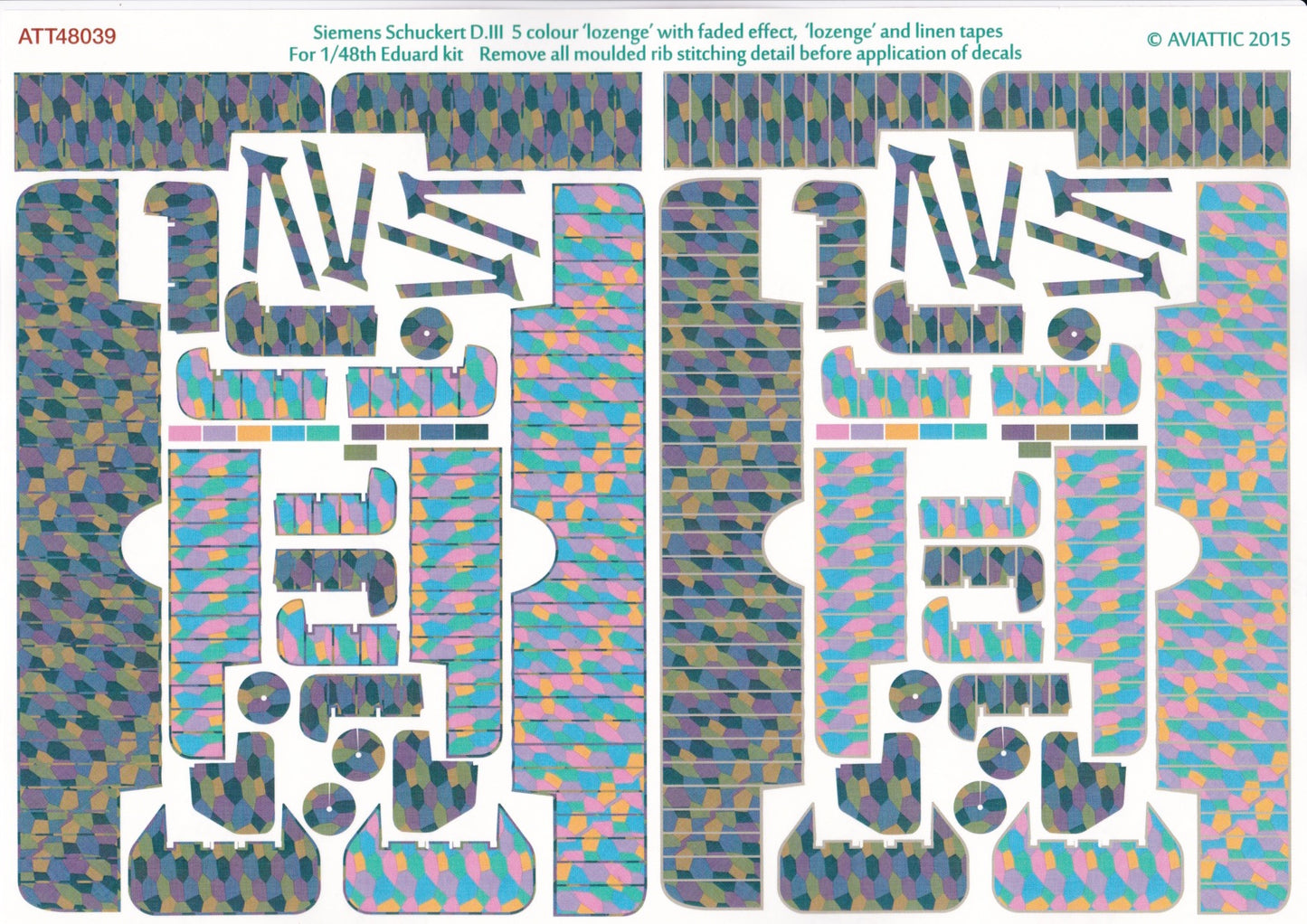 Aviattic ATT48039 1:48 Siemens-Schuckert D.III 5 Colour Lozenge Faded