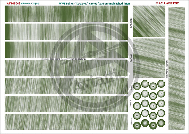 Aviattic ATT48043 1:48 Fokker Streaked Camouflage on Linen