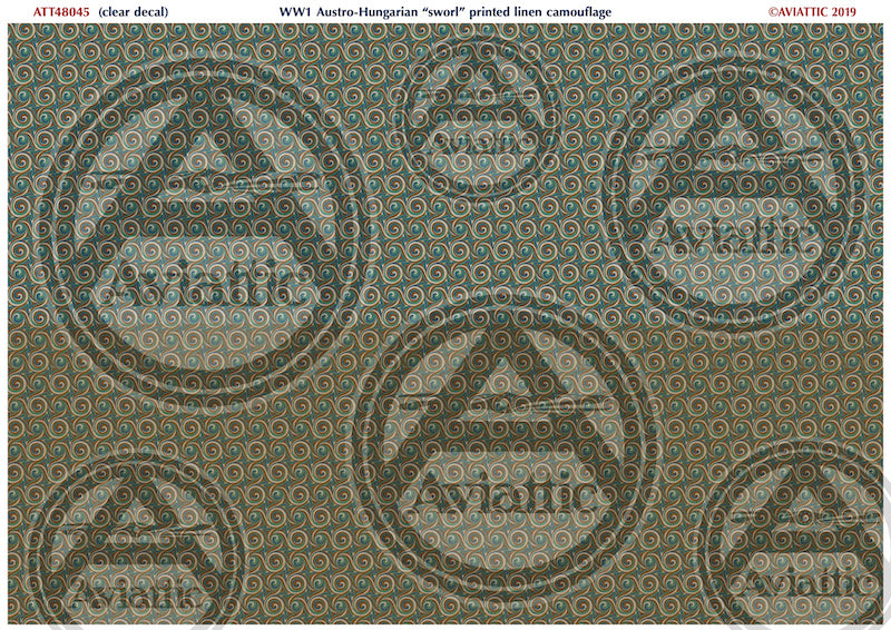Aviattic ATT48045 1:48 WWI Austro-Hungarian printed linen 'sworl' camouflage