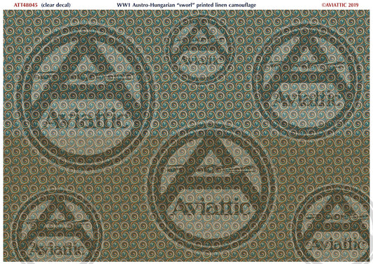 Aviattic ATT48045 1:48 WWI Austro-Hungarian printed linen 'sworl' camouflage