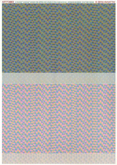 Aviattic ATT72003 1:72 4 Colour Lozenge Decals Flying Surfaces