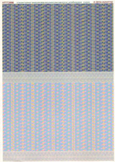 Aviattic ATT72008 1:72 5 Colour Lozenge Decals Flying Surfaces