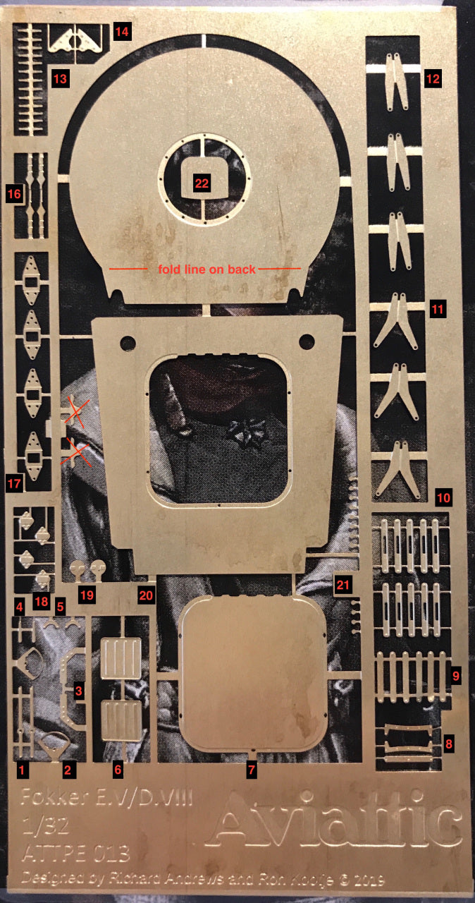 Aviattic ATTETCH013 1:32 Fokker EV/D.VIII Etched Details