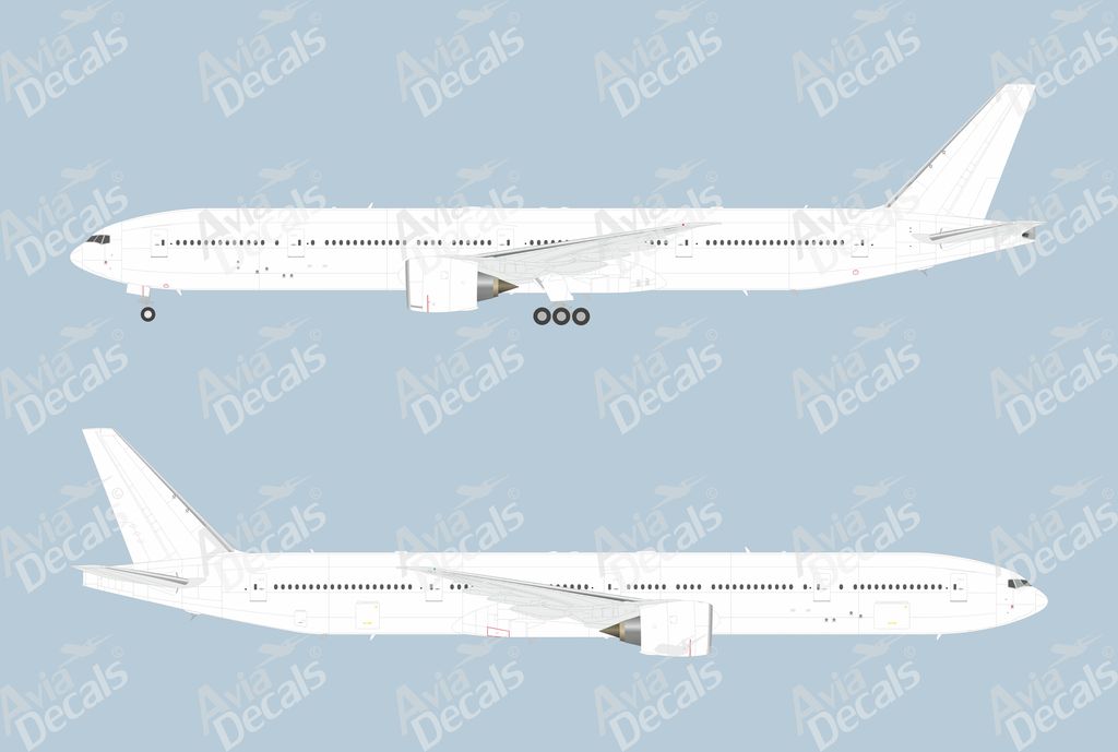 Avia Decals AVD144-013 1:144 Boeing 777-300ER full stencil