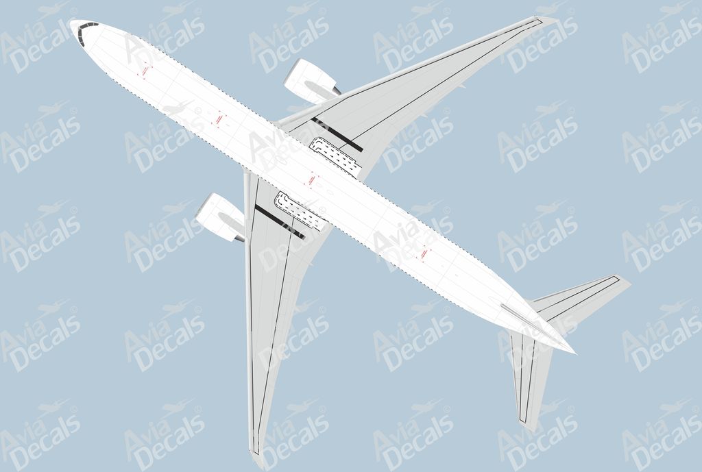Avia Decals AVD144-013 1:144 Boeing 777-300ER full stencil