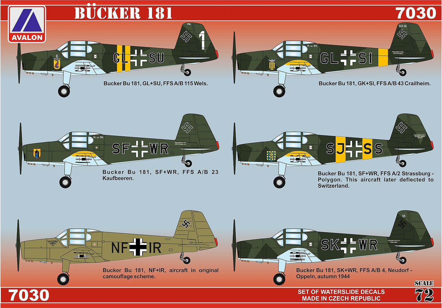 Avalon AVD7030 1:72 Bucker Bucker Bu-181