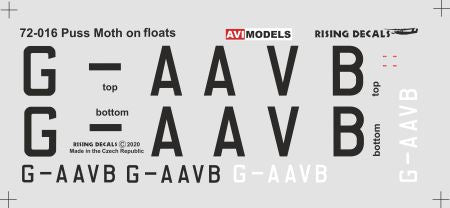 AVI Models AVI72016 1:72 DH-80A Puss Moth Floatplane with Resin Floats