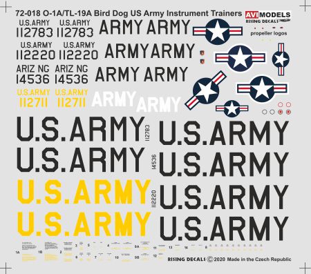 AVI Models AVI72018 1:72 Cessna O-1A/TL-19A Bird Dog US Army