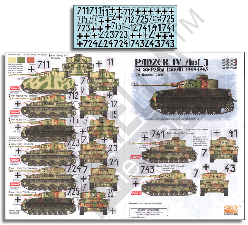 Echelon FD AXT351030 1:35 LAH Pz.Kpfw.IV Ausf.Js 1944-1945